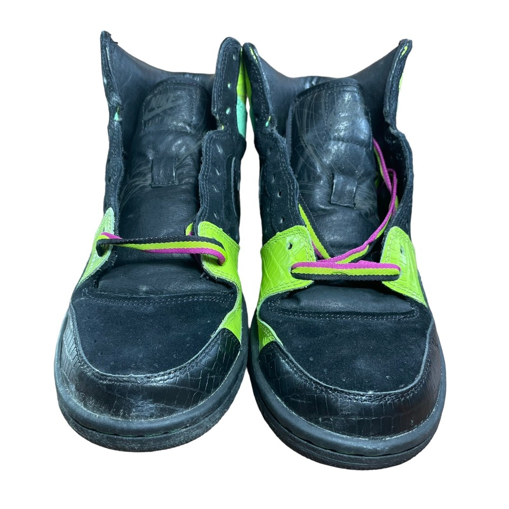 Nike Le Terme Swoosh Black and Green Sneakers‎ 313385-003 Men's SIZE 8.5 - Picture 6 of 13